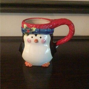 Penguin Mug with Red Handle